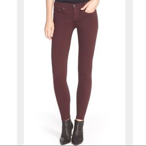 Vince Burgundy/Wine Skinny Jeans